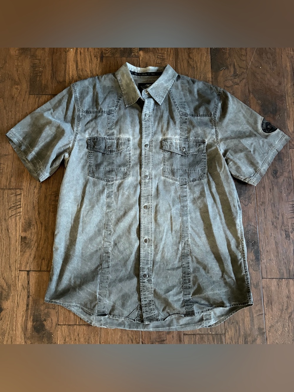 Vintage Harley-Davidson Genuine MotorClothes XL Gray Distressed Shirt
